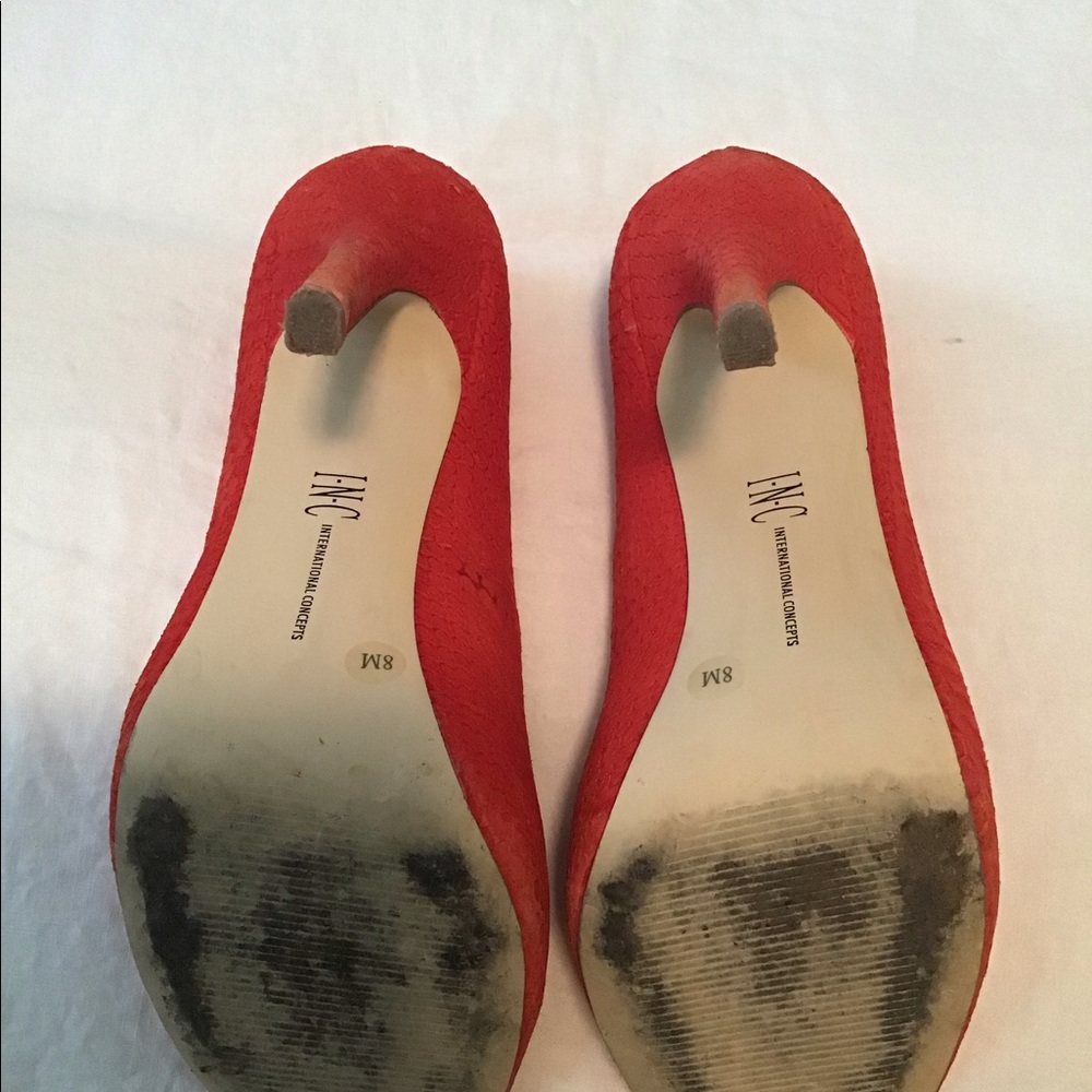 Inc Orange Python Heels Size 8 - image 4